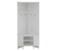 Premier Portland Corner Coat Bench, White