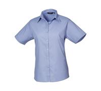 PREMIER PR302 Women's Short Sleeve Poplin Blouse | 6-30 | Various Colours