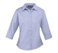 Premier PR305 Womens Ladies 3/4 Length Sleeve Poplin Polycotton Blouse Shirt