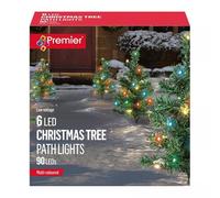 Premier Pre-Lit Christmas Tree Pathway Lights, 6 Pack - Multi