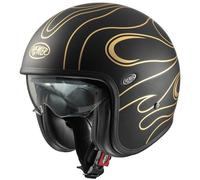 Premier Vintage FR Chromed, open face helmet M Matt-Black/Gold
