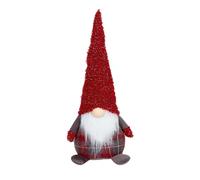 Premier Red Sitting Christmas Gonk With Red Tartan Trousers 45cm Plush Gonk Decoration