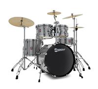 Premier Revolution 20" 5pc Drum Kit Bundle Gunmetal Sparkle