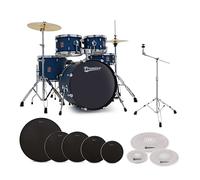 Premier Revolution 20” 5pc Low Volume Drum Kit Bundle Blue Stardust