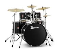 Premier Revolution 22" 5pc Drum Kit Bundle, Black