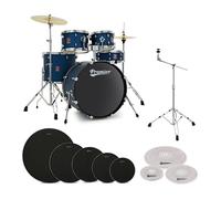Premier Revolution 22” 5pc Low Volume Drum Kit Bundle Blue Stardust
