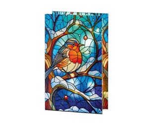 Premier Robin Stained Glass LED Christmas Decoration