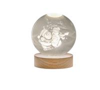 Premier Santa And Snowman Led Christmas Decoration Gold/wood (10Cm)