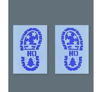 Premier Santa Boot Stencil (Pack Of 2) White/blue (One Size)