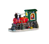Premier Santa In Train Scene Christmas LED Christmas Decoration