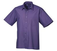 Premier Short sleeve poplin shirt Purple 17.5