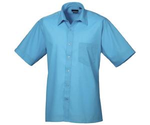 Premier Short Sleeve Poplin Shirt - 22 Colours/Collar Size 14.5-22 Inch
