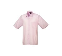 Premier Short Sleeve Poplin Shirt PR202 - Unisex Formal Workwear Office Shir (A)