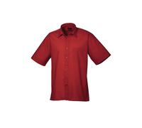 Premier Short Sleeve Poplin Shirt PR202 - Unisex Formal Workwear Office Shir (A)