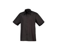 Premier Short Sleeve Poplin Shirt PR202 - Unisex Formal Workwear Office Shir (A)