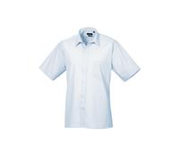 Premier Short Sleeve Poplin Shirt PR202 - Unisex Formal Workwear Office Shir (A)