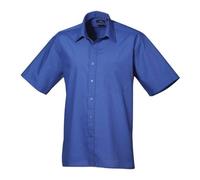 Premier Short Sleeve Poplin Shirt - Royal