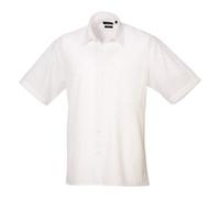 Premier Short Sleeve Poplin Shirt - White