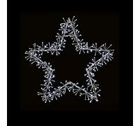 Premier 90cm Silver Star Cluster Wall Window Decoration with 320 White LED