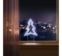 Premier Silver Table Top Christmas Tree 720 White LEDs