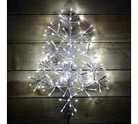 PREMIER Silver Tree Starburst With White LEDs 60cm Christmas Decoration LV191433S