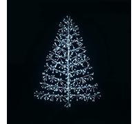 Premier Silver Twinkling Starburst tree 1.2M - White LEDS