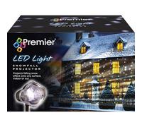 Premier Snowfall Christmas LED Projector Light with White LEDs, Indoor and Outdoor Use, Projects Falling Snow Effect onto Any Surface (LV183081)