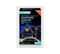 Premier - Snowing Icicles With Timer Blue & White - 960 LED