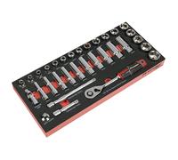 Premier Socket Set with Tool Tray 3/8"Sq Drive 32pc - TBT41