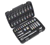 Sealey AK7915 Socket & Socket Bit Set 3/8"Sq Drive 42pc