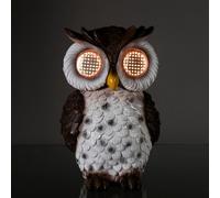 Premier Decorations 20Cm Solar Owl Garden Ornament Moving Led Eyes Outdoor Decoration