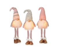 Premier - Standing Gnome With LED Pink Grey - 50cm Battery Operated