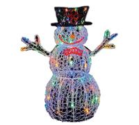 PREMIER Standing Snowman Figurine with Multicolour LEDs - 74 cm