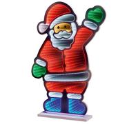 PREMIER Standing Waving Santa Infinity Mirror with Multicolour LEDs - 40 cm