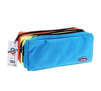 Premier Stationery 3 Pocket Zip Pencil Case - 3 Neon Colours.