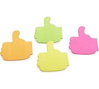 Premier Stationery 3 x Stik-ie Thumbs Up Sticky Notes. 100 Sheets. 4 Assorted Colours