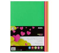 Premier Stationery A4 160 GSM Activity Card - Fluorescent (Pack of 40 Sheets), S4552585