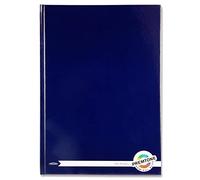 Premier Stationery A4 160pg Hardcover Notebook - Admiral Blue.