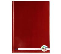 Premier Stationery A4 160pg Hardcover Notebook - Rhubarb.