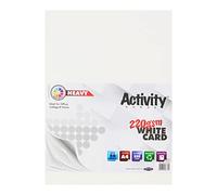 Premier Stationery A4 Heavy White Card Stock - 50 Sheets, 220gsm, Perfect for Card Making, DIY Crafts, Scrapbooking