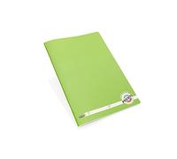 Premier Stationery A4 Manuscript Book Durable Cover. 120 Ruled Pages with Margin. Gorgeous Caterpillar Green Colour.