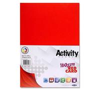 Premier Stationery A4 Red Coloured Card (160gsm). Pack of 50, Double-sided, A4 Card for printers, Perfect for kids art & craft card making activities, DIY Crafts, Scrapbooking and so much more.