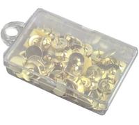 Premier Stationery Brass Thumb Tacks. Pack of 100., Brick Red, S