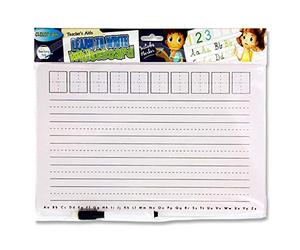 Premier Stationery Clever Kidz Teacher's Aid Learn to Write Whiteboard with Marker