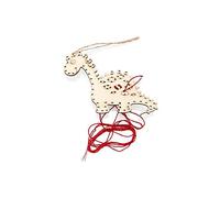 Premier Stationery Crafty Bitz Wooden Threading Kit - Create a Beautiful Hanging Ornament. Dinosaur Design.