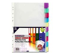Premier Stationery H2755906 Premier Depot A4 Punched Pocket with Divider (Pack of 10)