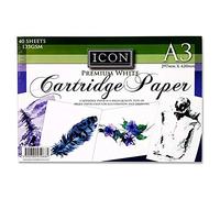 Premier Stationery Icon A3 135gsm Cartridge Paper. 40 Sheets.