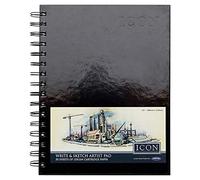Premier Stationery Icon A5 135gsm Wiro Hardcover Sketch Pad. 50 Sheets