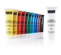 Premier Stationery Icon Box iof Acrylic Paints. Assorted Vibrant Colours. 12 x 36 ml. Pack of 12