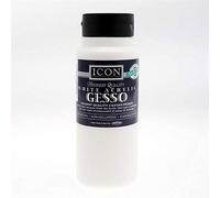 Premier Stationery Icon Craft Acrylic Gesso Canvas Primer - White. 500ml.